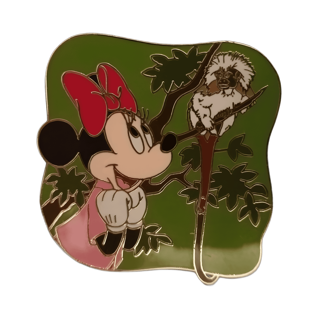 Minnie Mouse with Cotton-top Tamarin Disney pin