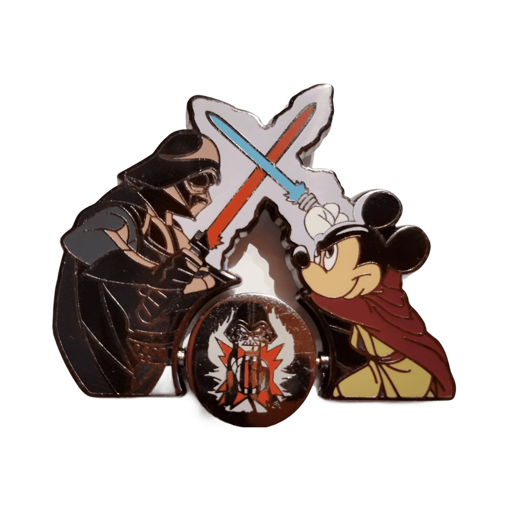 Darth Vader and Jedi Mickey Jedi/Sith Spinner Disney pin