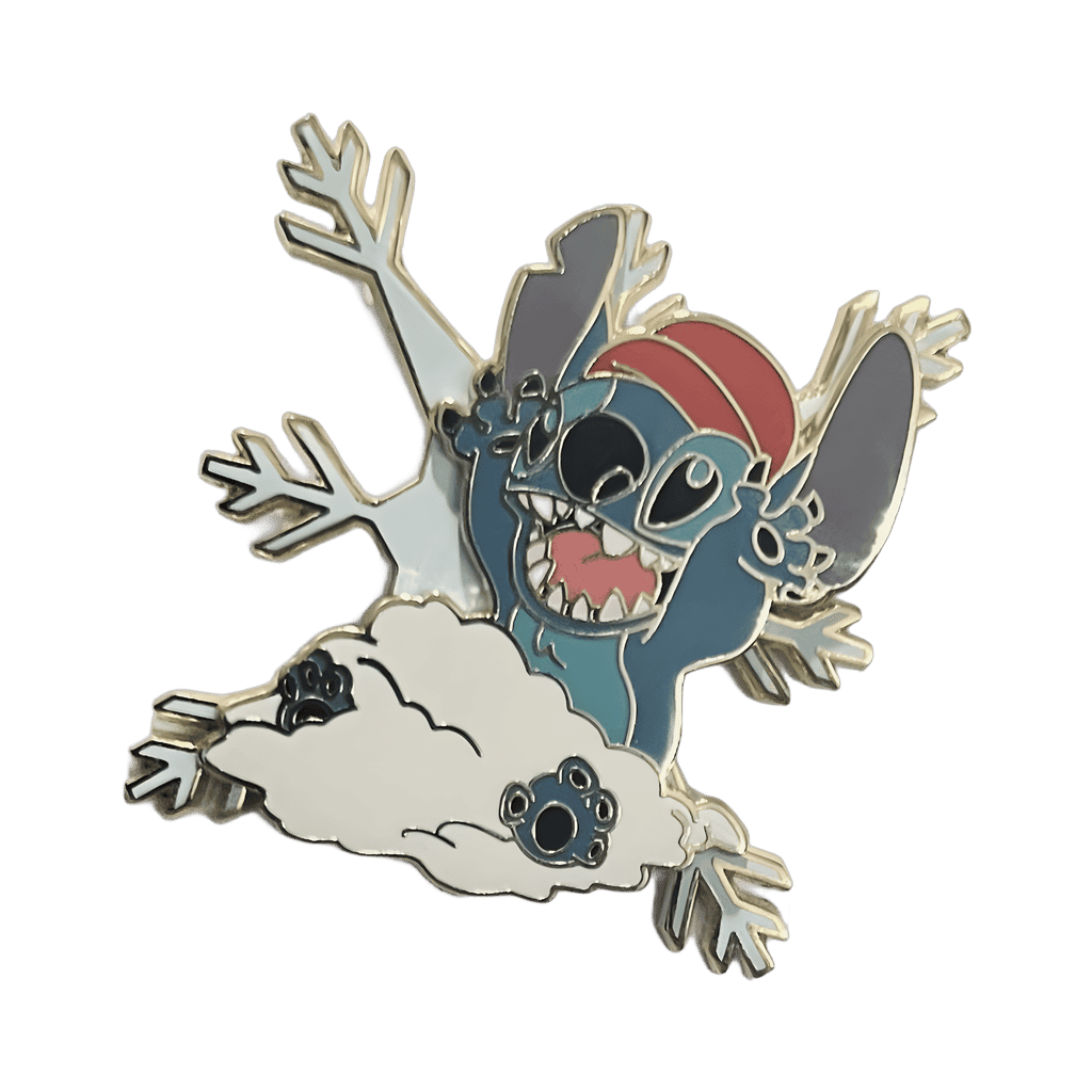 Stitch Sitting in Snow Disney pin