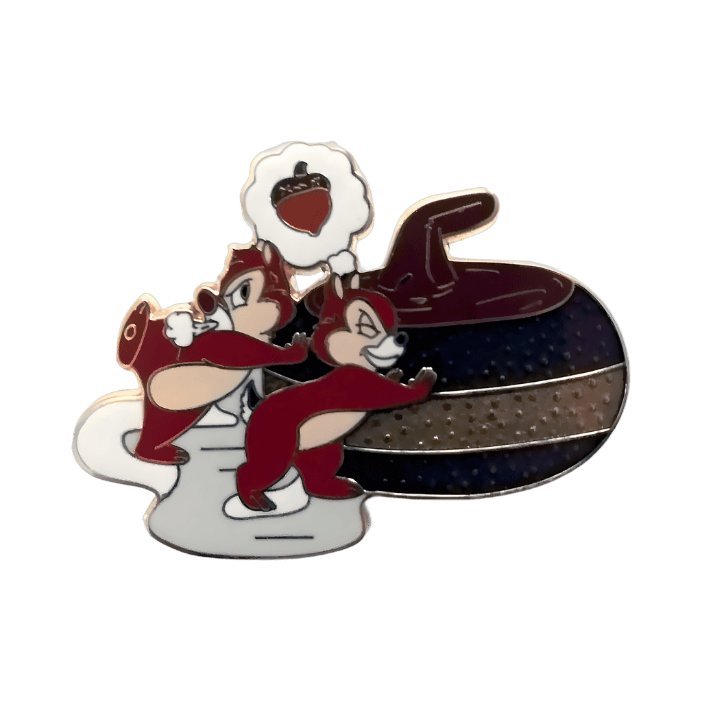 Chip & Dale Curling Disney pin
