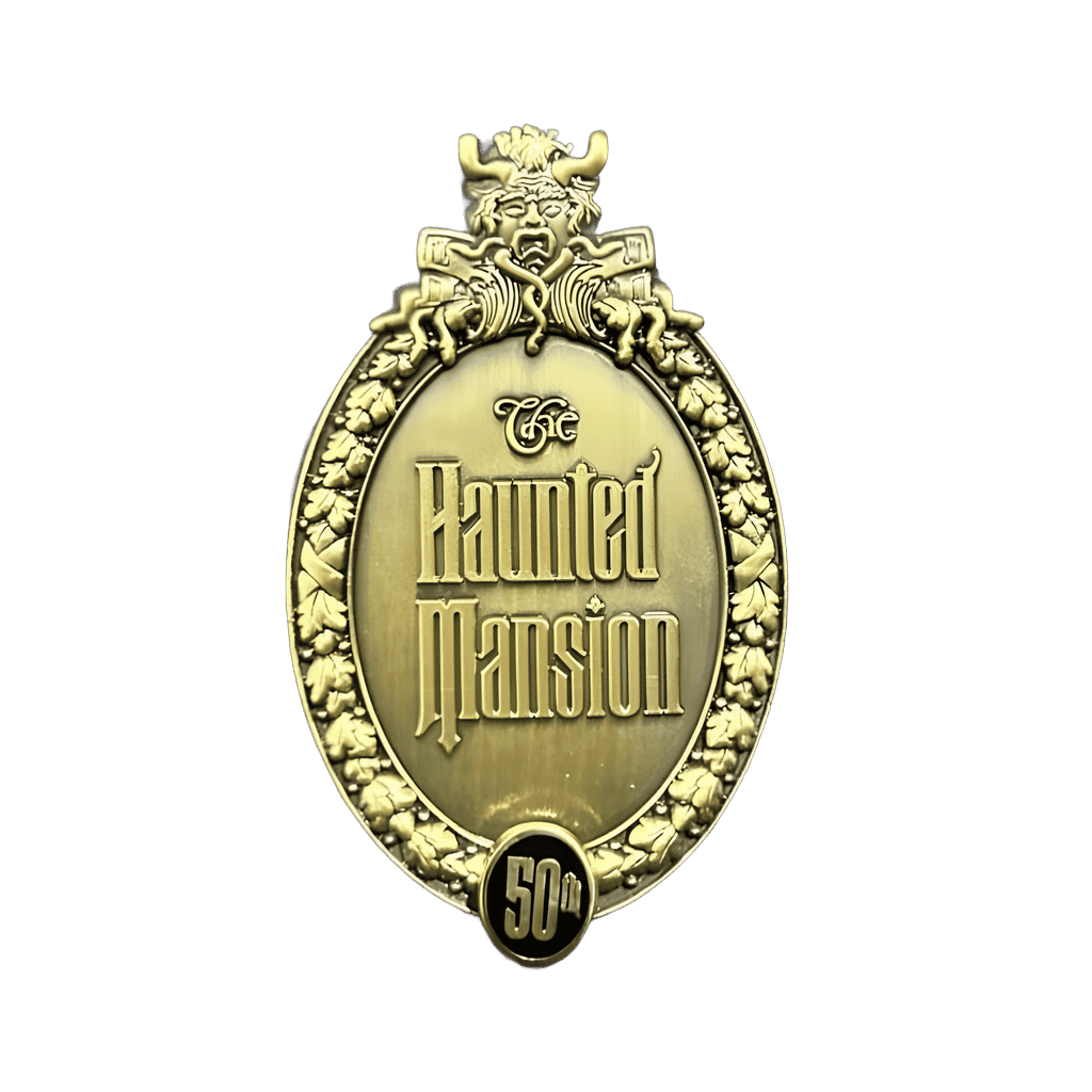 Brass Plaque Sign Magic Kingdom 50th Anniversary Disney pin