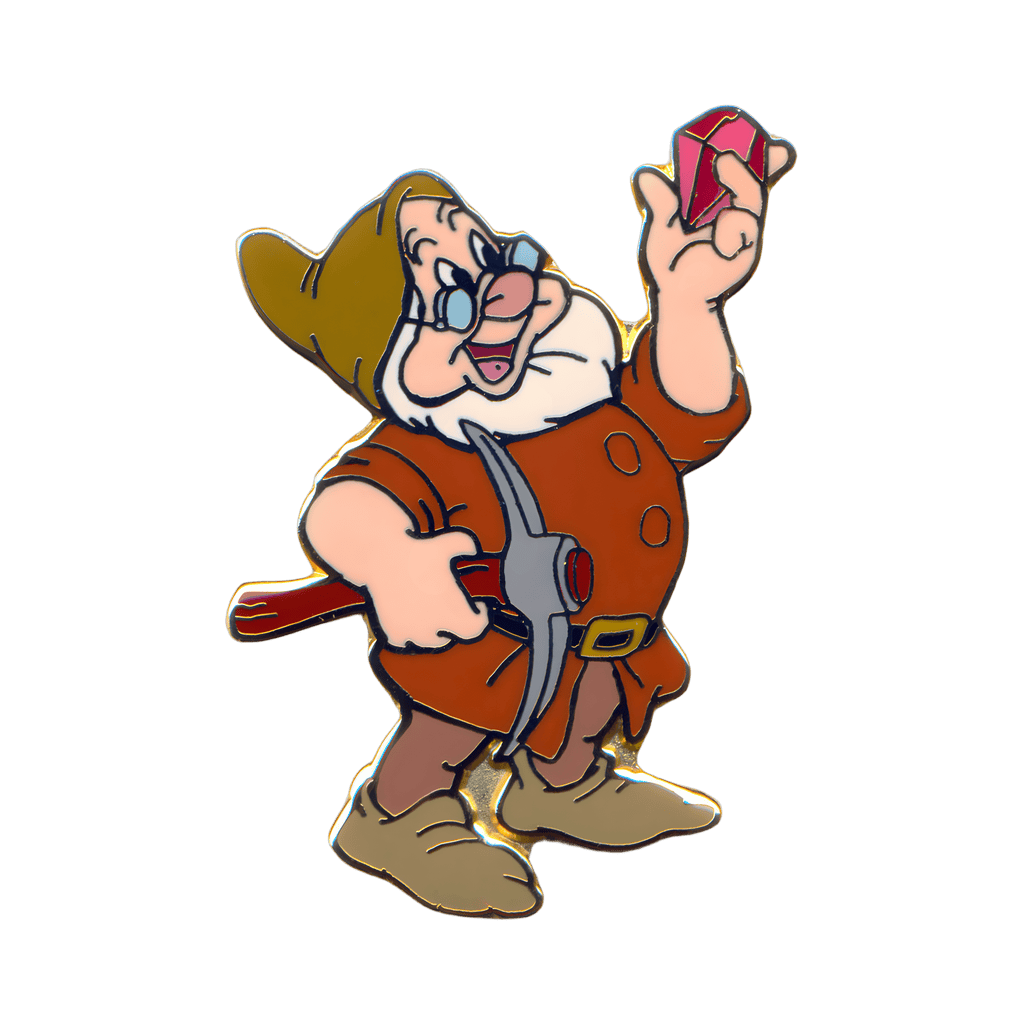 Doc with a Pick Axe in one Hand and a Jewel in the Other Disney pin