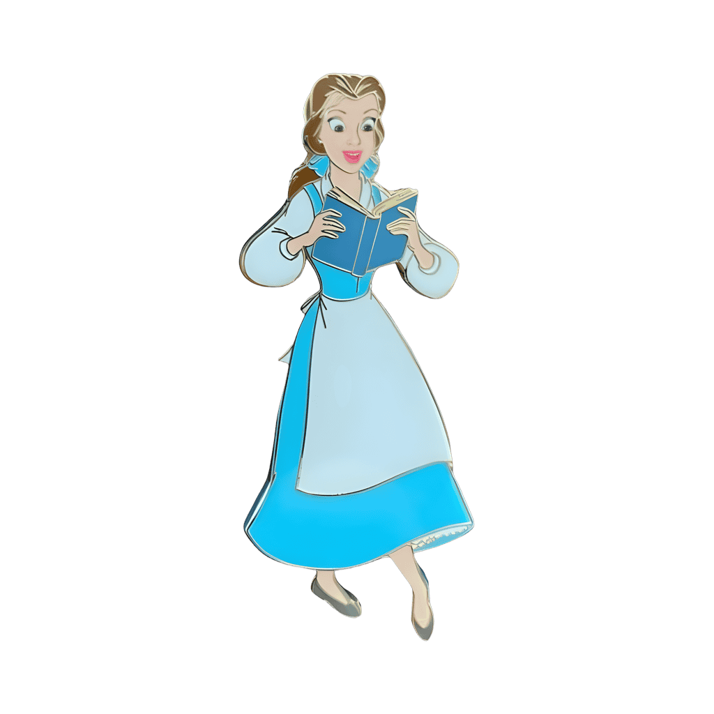 Belle reading a book Disney pin