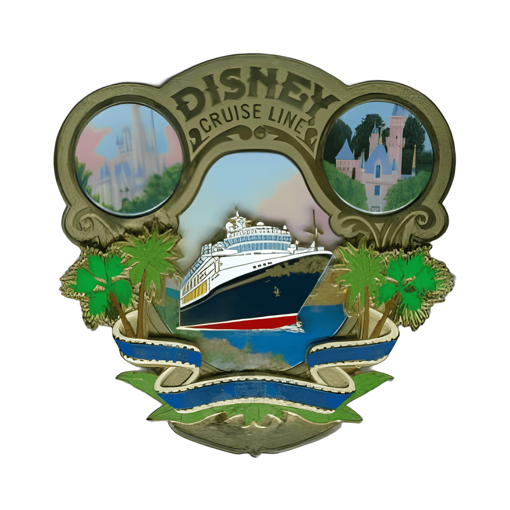 Super Jumbo Logo with Cinderella Castle and Sleeping Beauty Castle Disney pin