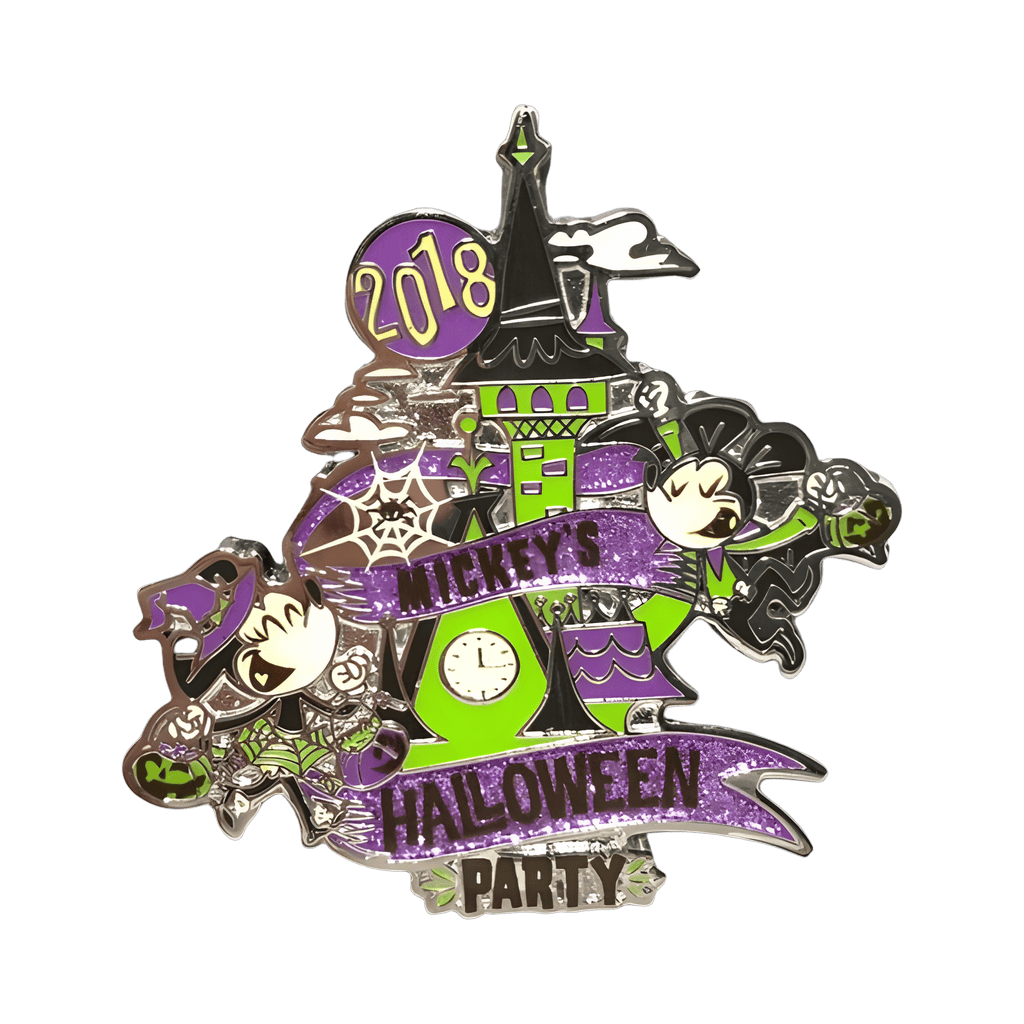Mickey and Minnie Halloween Party Logo Disney pin