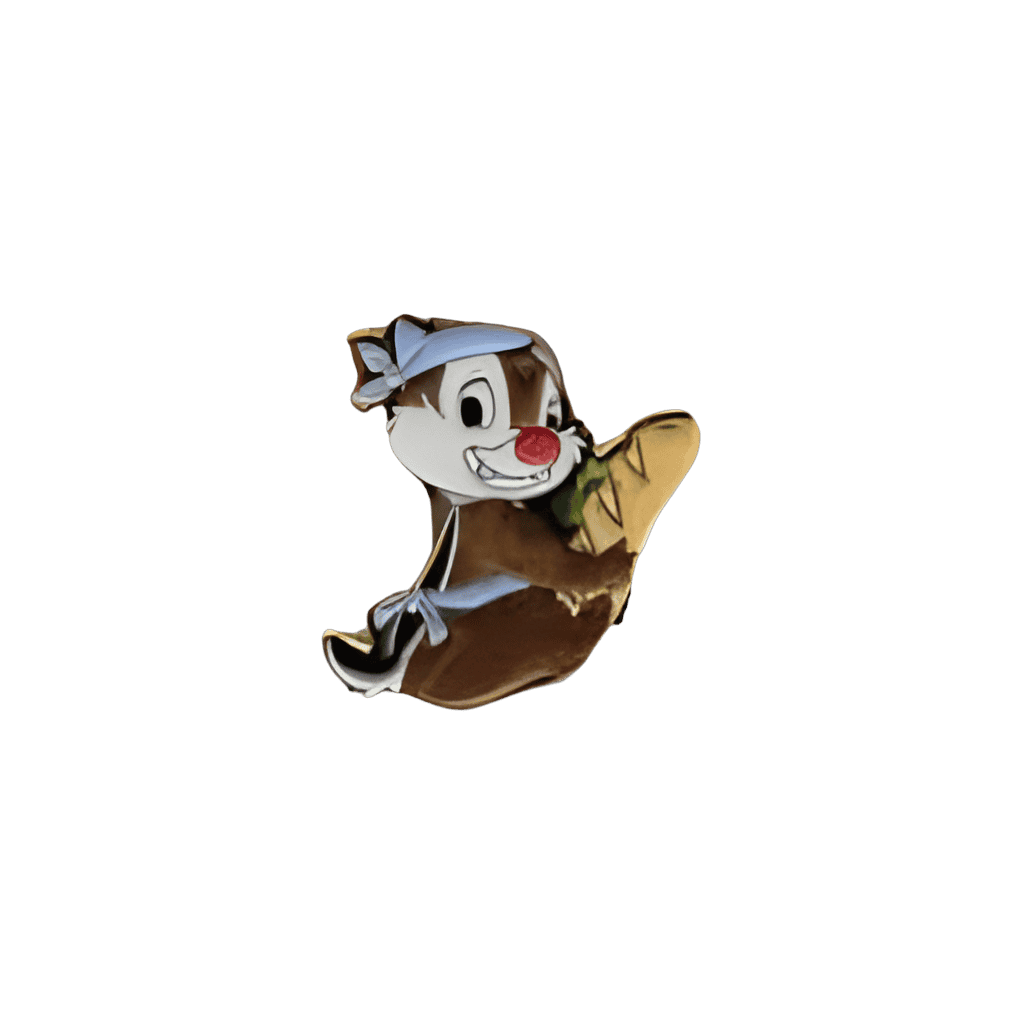 Dale holding Baguette Disney pin