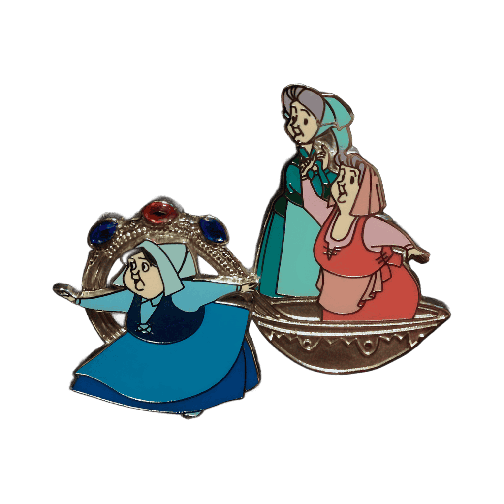 Flora, Fauna & Merryweather on a spoon Disney pin