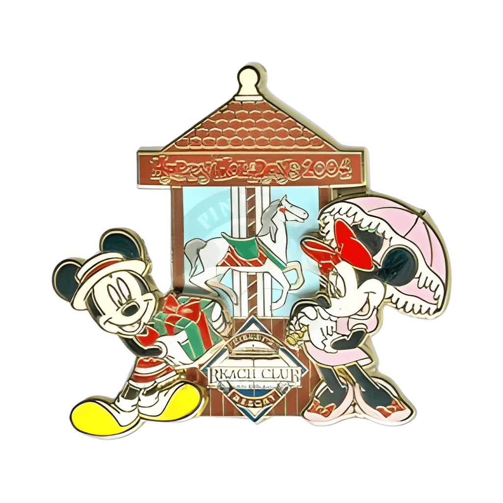 Happy Holidays Minnie, Mickey & Carousel, Beach Club Resort Disney pin