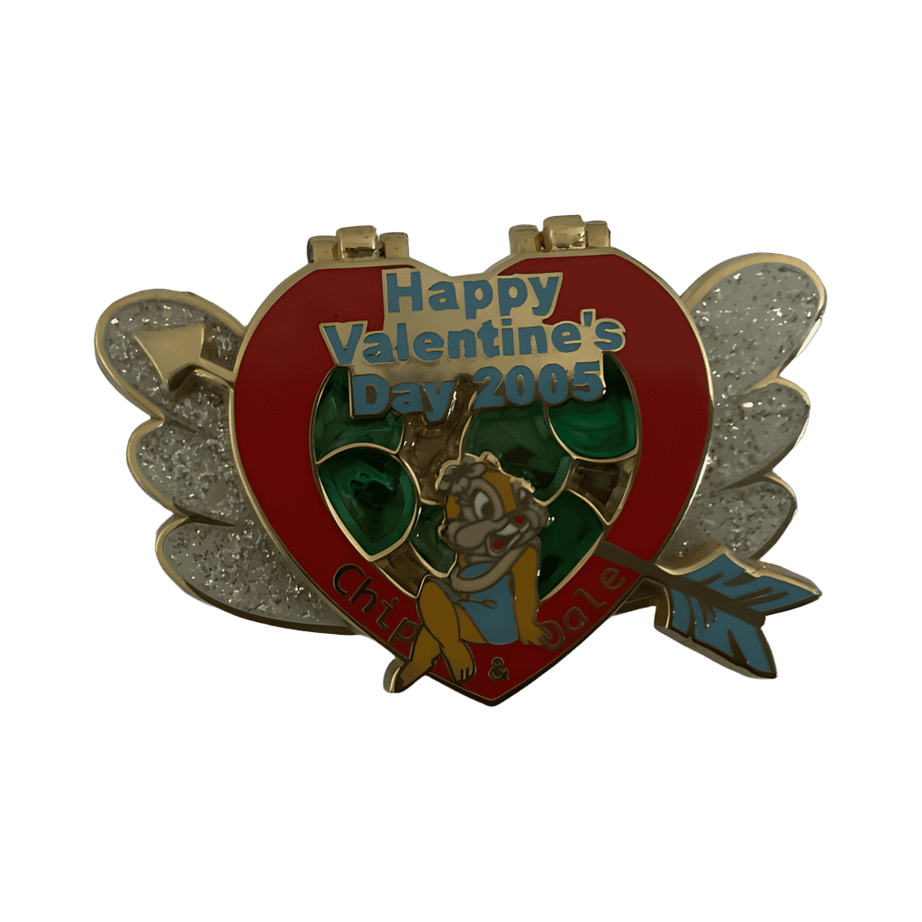 Happy Valentine's Day 2005 with Clarice, Chip, and Dale Disney pin