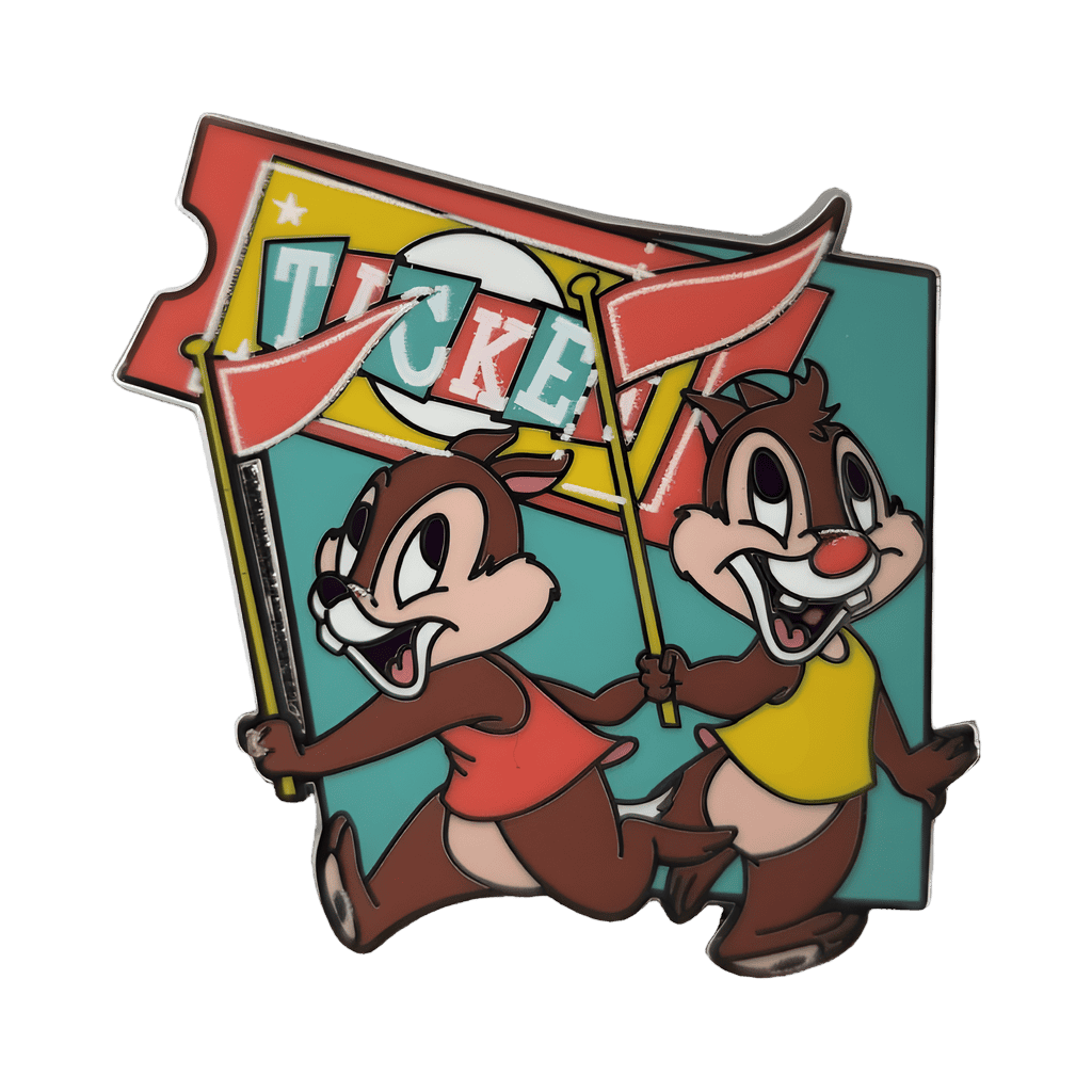 Chip and Dale at the Ticket Counter Disney pin