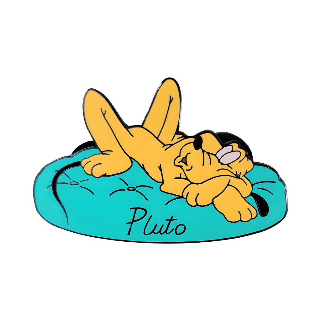 Pluto in bed Disney pin
