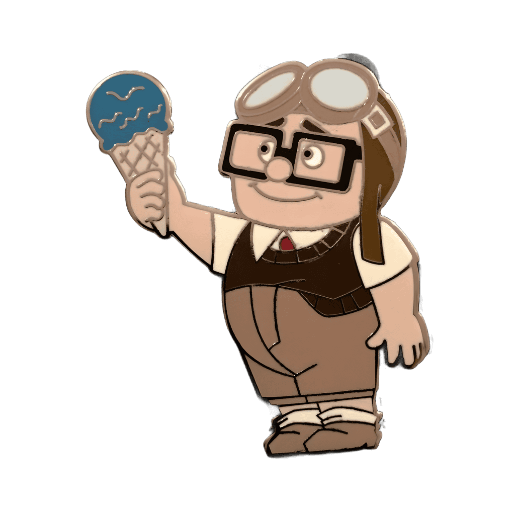 Young Carl with ice cream cone Disney pin