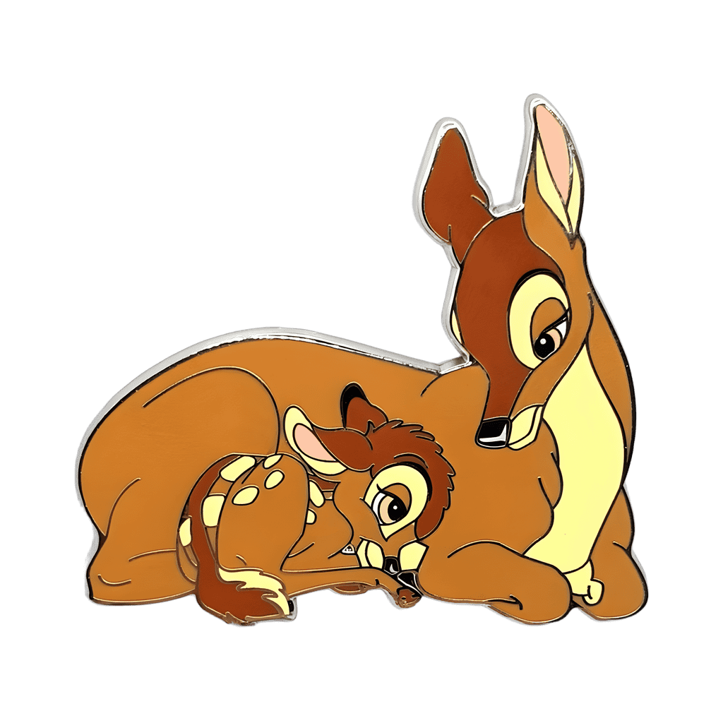 Bambi with Mother Silver Disney pin