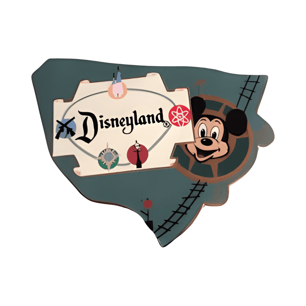Disneyland Resort 1955 Map Puzzle Framed Set — Mickey Compass Rose Disney pin