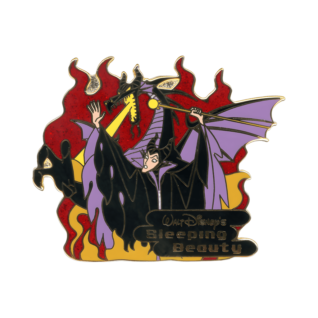 Maleficent and Dragon Sleeping Beauty - Error - Pink Skin Disney pin