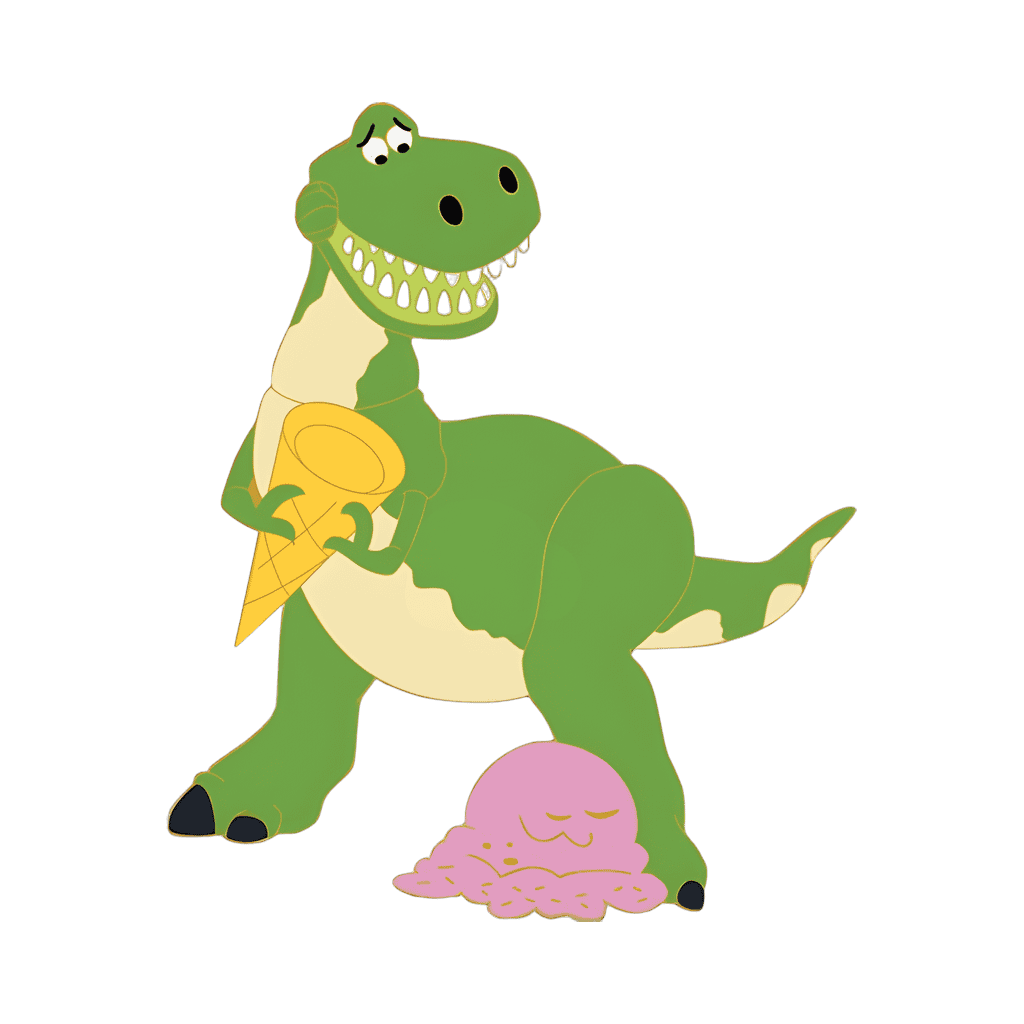 Rex Eating Ice Cream Disney pin