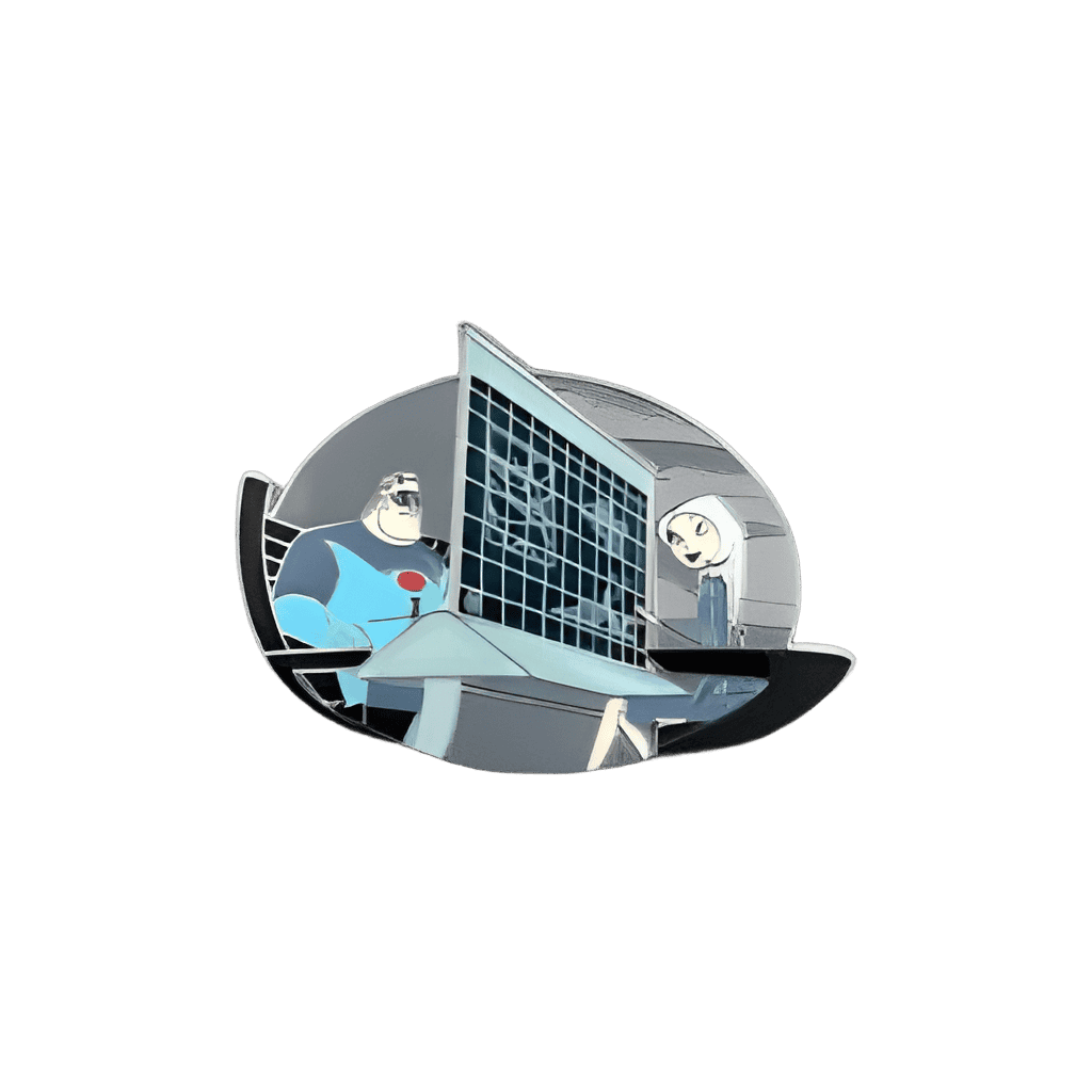 Mr. Incredible and Mirage in the Control Room Disney pin