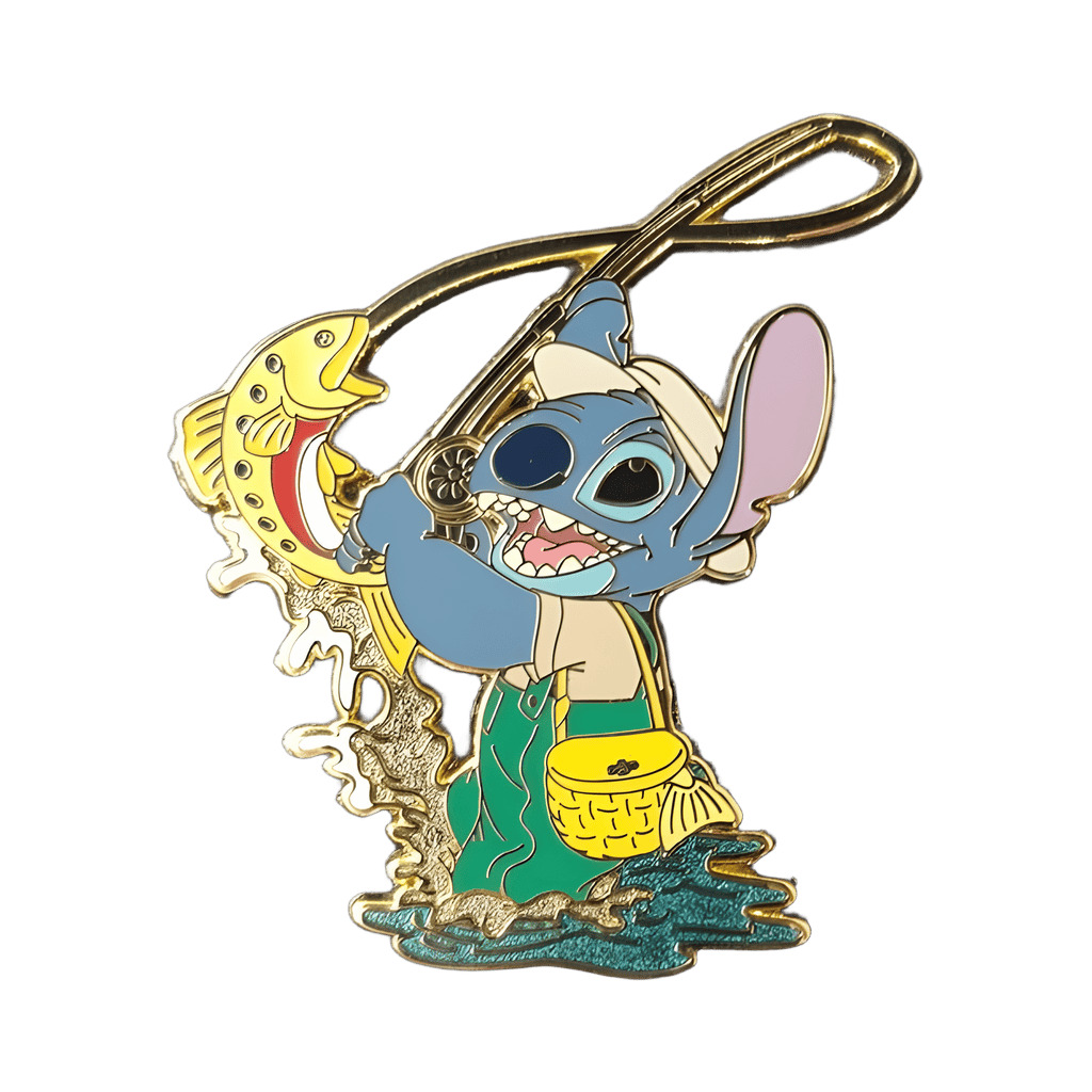 2009 - Stitch Fishing Up A Salmon Disney pin
