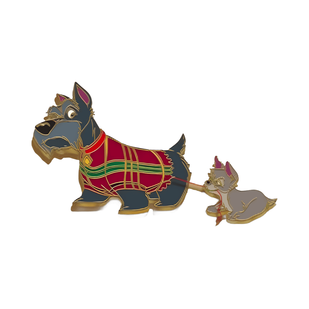 Jock & Scamp's Tug-O-War Disney pin