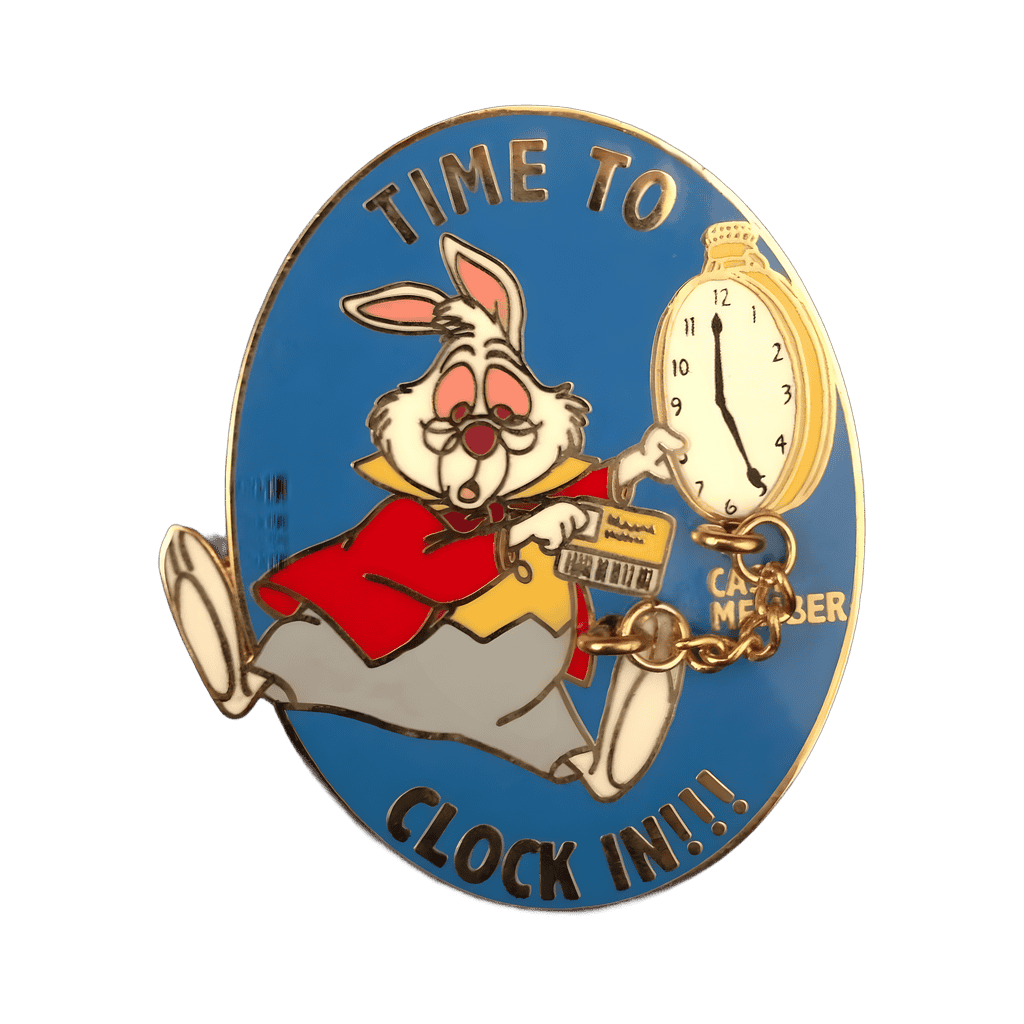 Time to Clock In - White Rabbit Disney pin