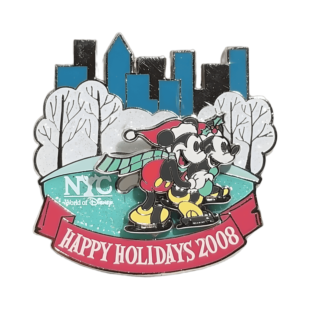 Happy Holidays 2008 - Mickey and Minnie Disney pin