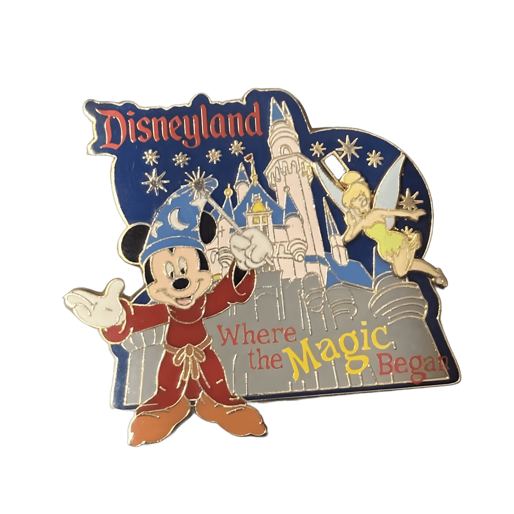 Sorcerer Mickey and Tinker Bell Slider Disneyland Castle Disney pin