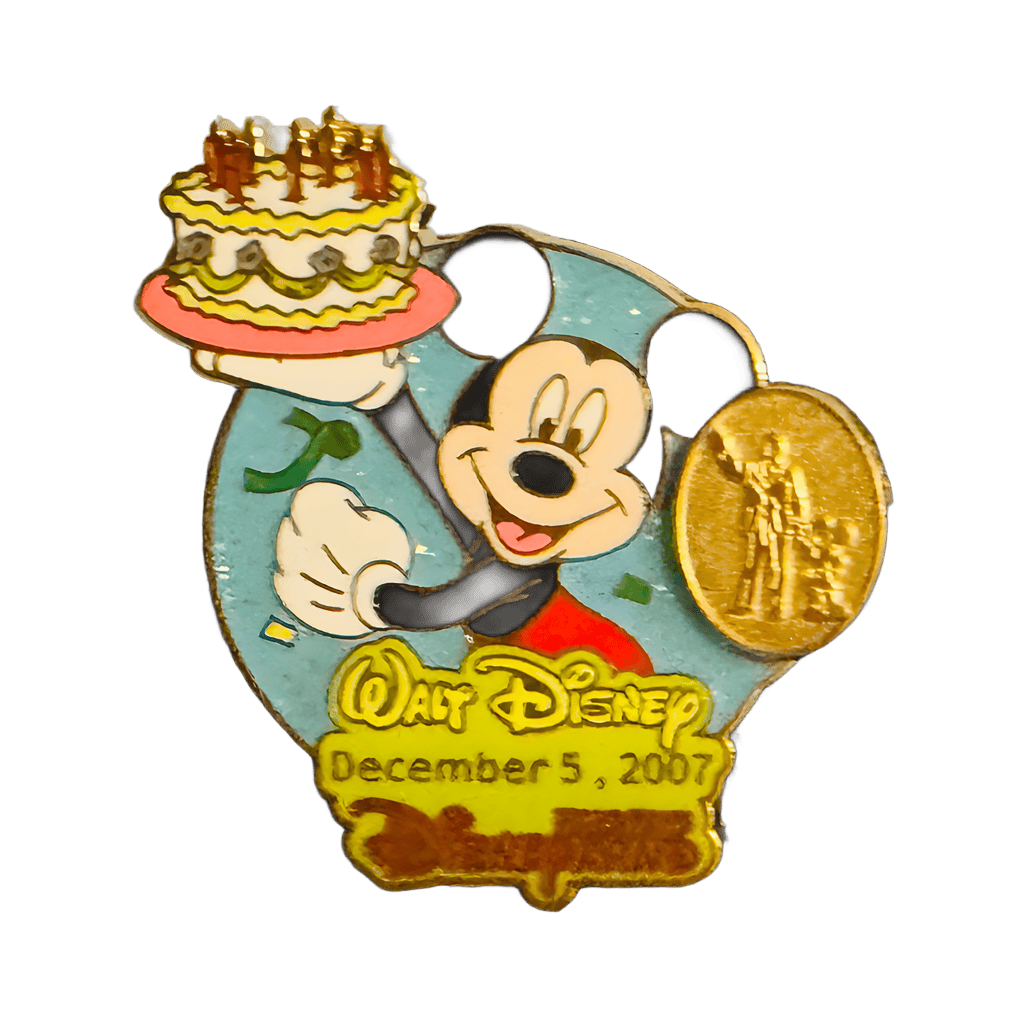 Mickey Holding Cake - Partners Statue - 2007 Disney pin