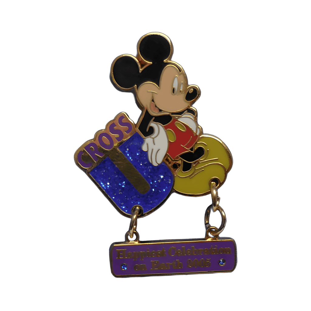 Mickey Cross U Happiest Celebration on Earth 2005 Disney pin