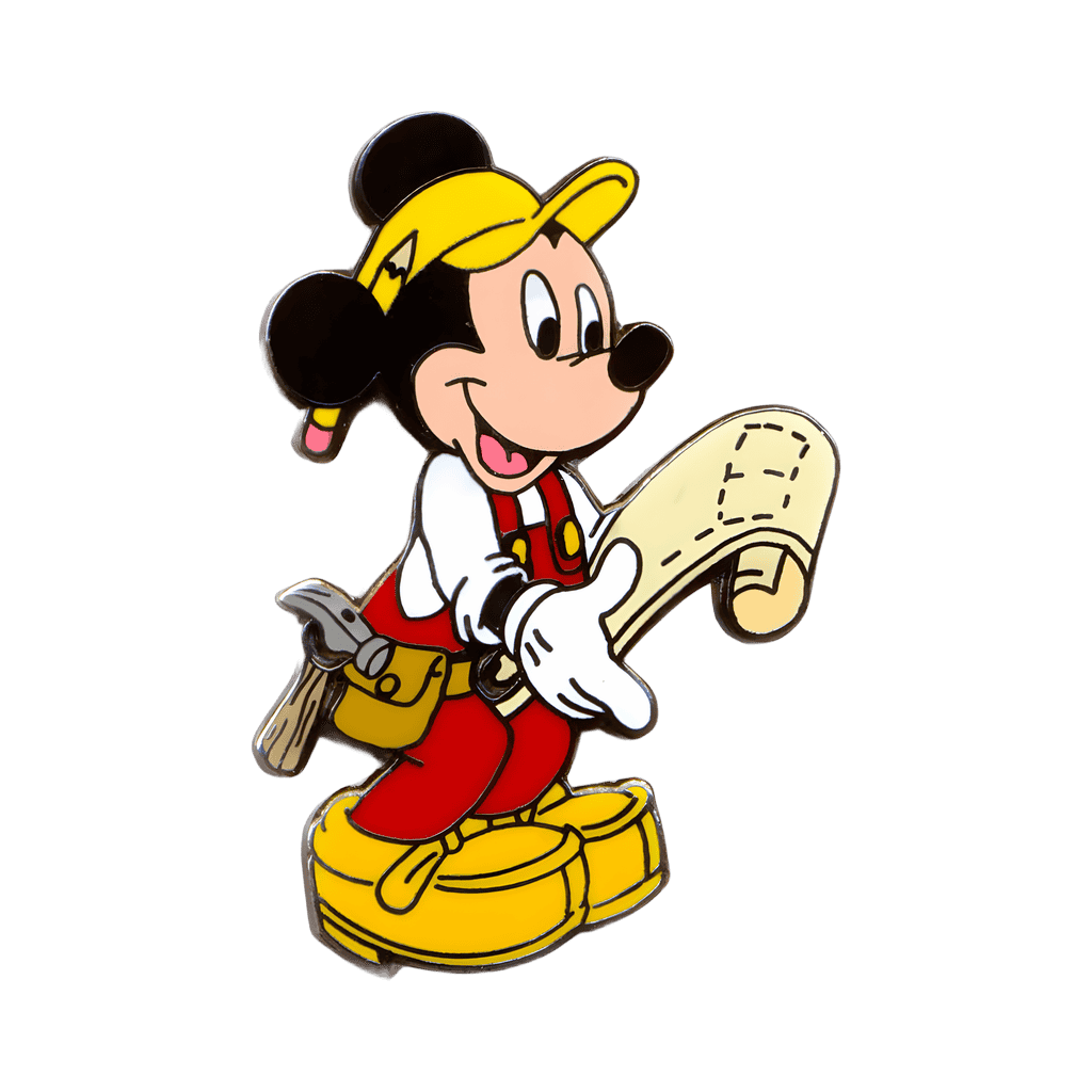 Construction Worker/Carpenter Mickey Reading Plans Disney pin