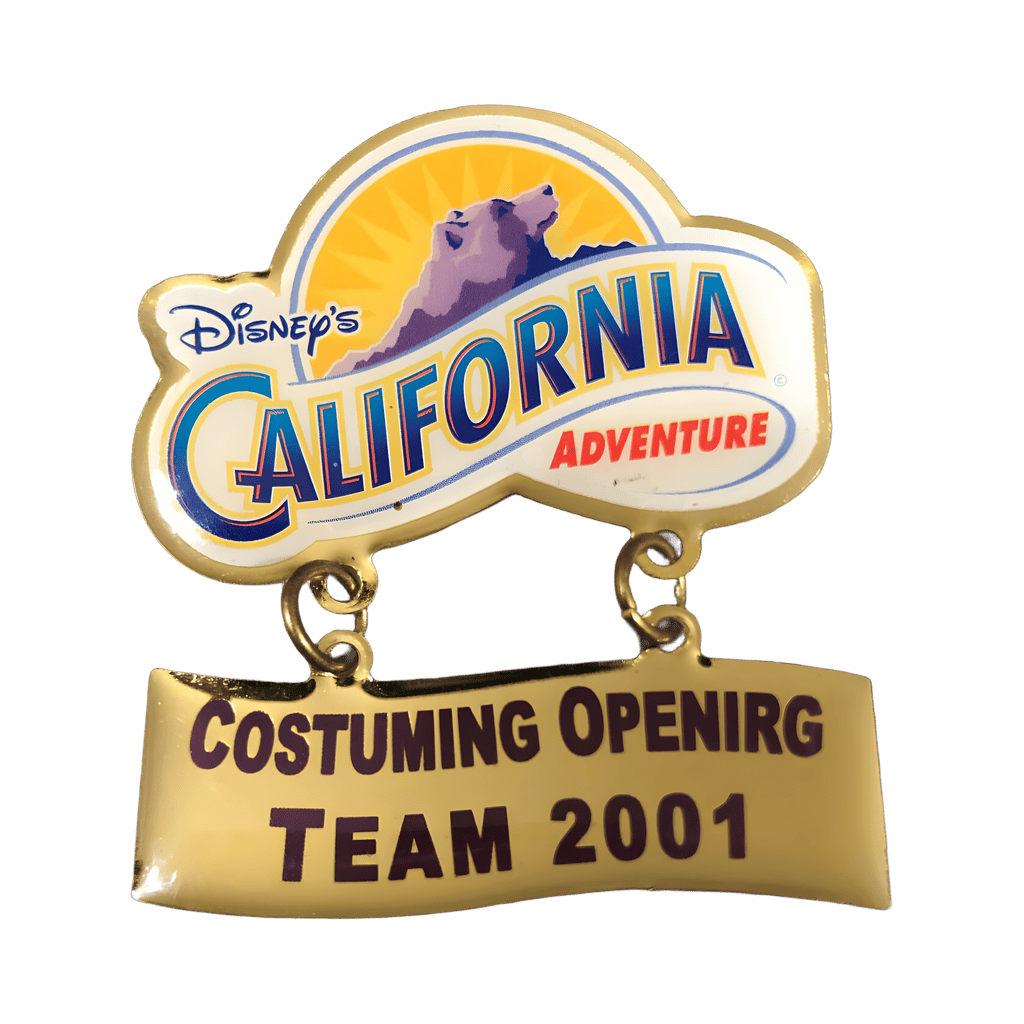 Disney California Adventure “Costuming, Opening Team 2001” Dangle Disney pin