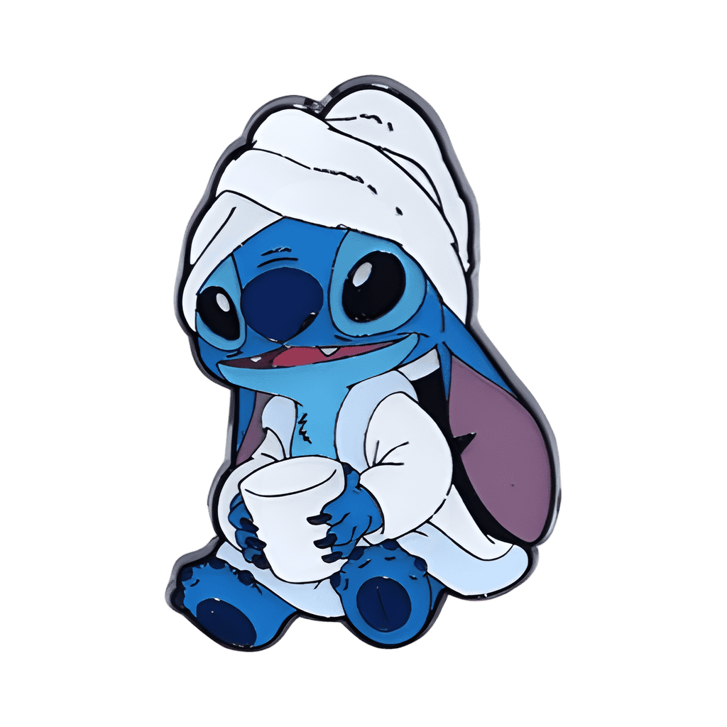 Stitch in Robe and Bath Towel with Mug Disney pin