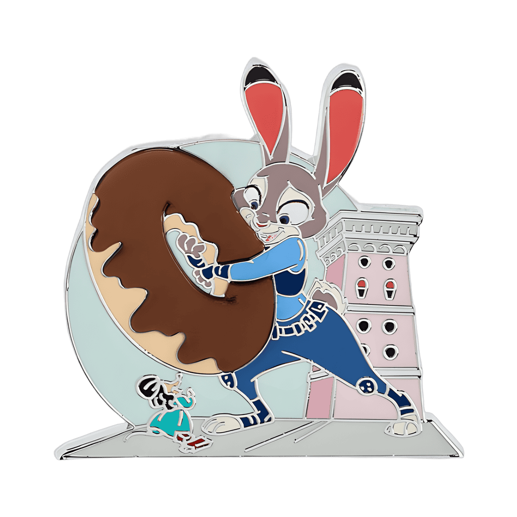 Judy Hopps & Fru Fru - Big Donut Sign Disney pin