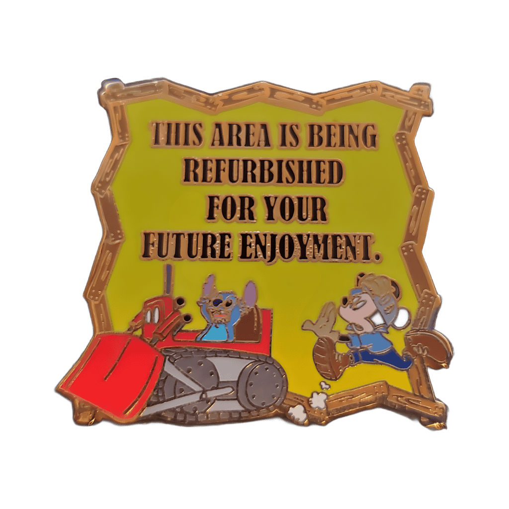 This Area is Being Refurbished for Your Future Enjoyment - Mickey and Stitch Disney pin