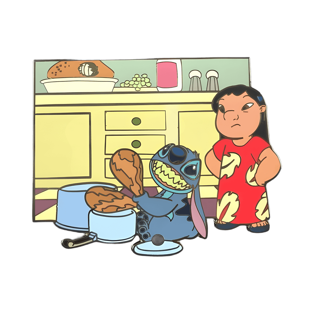 Lilo and Stitch with drumsticks Disney pin