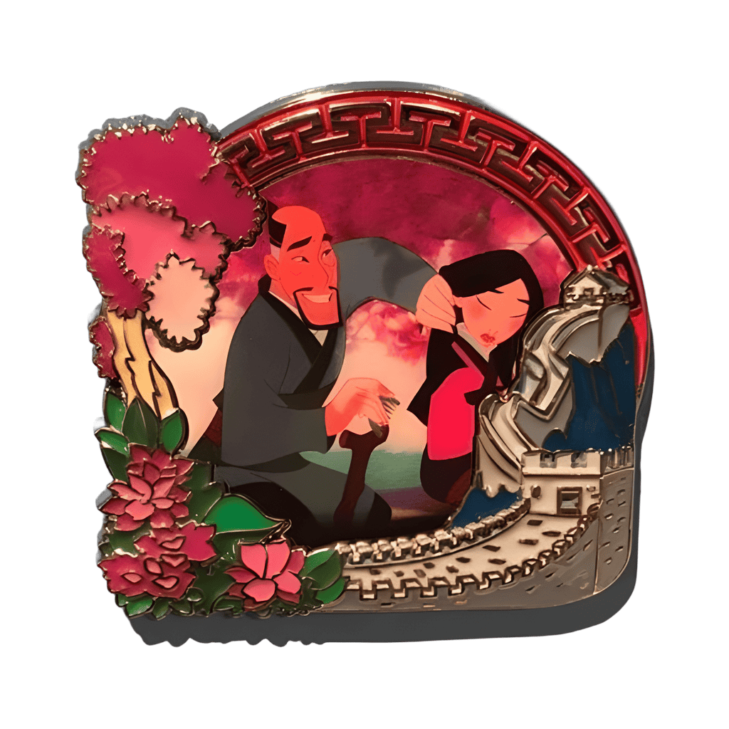 Characters Frame - Mulan and Fa Zhou Disney pin