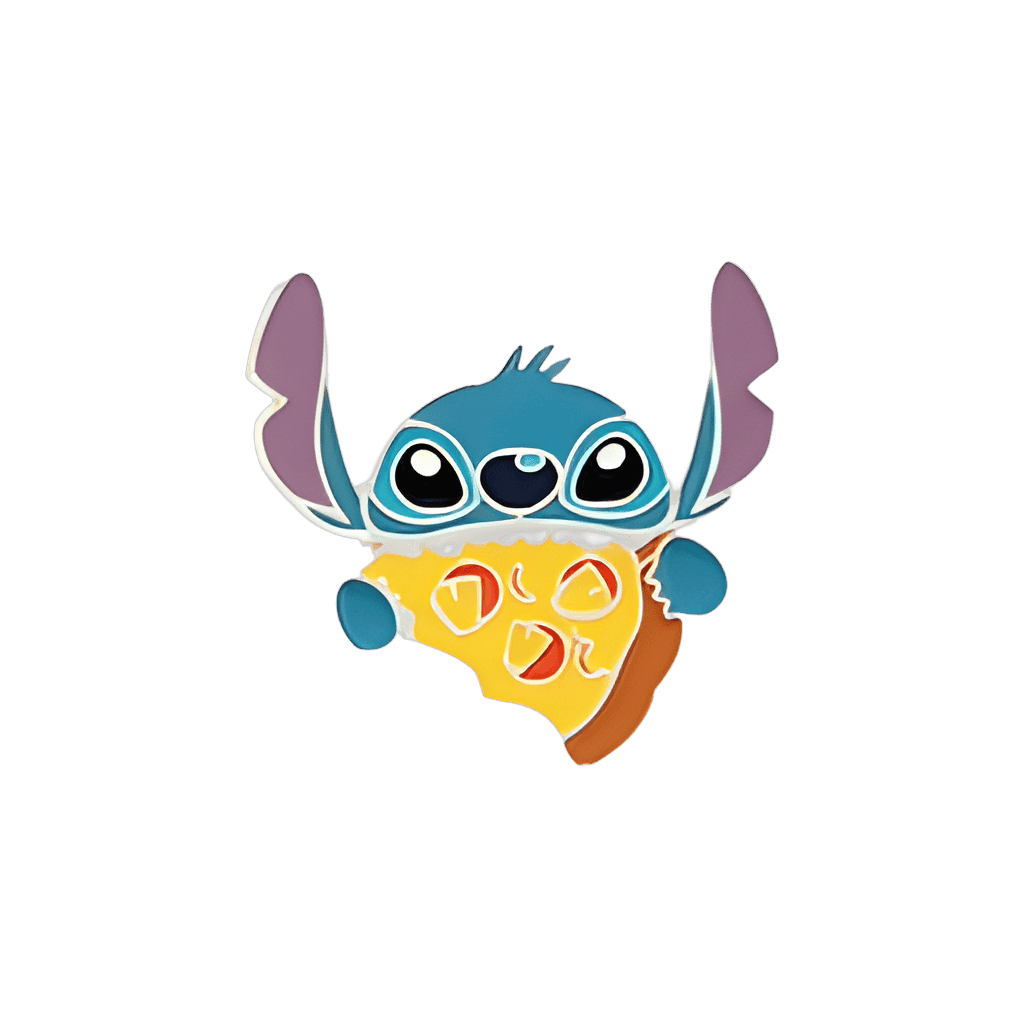 Stitch with Pizza Disney pin