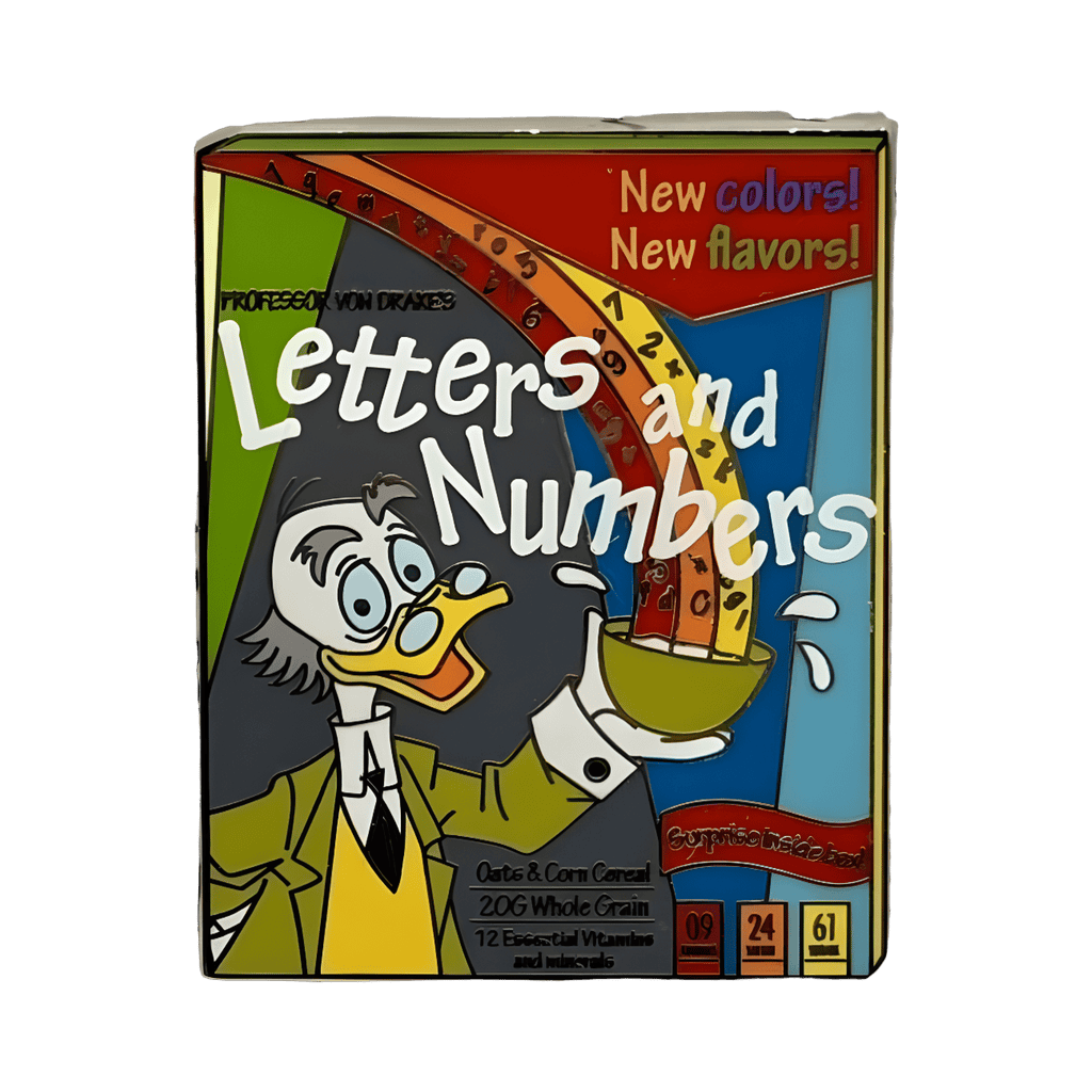 Professor Von Drake's Letter and Numbers Disney pin