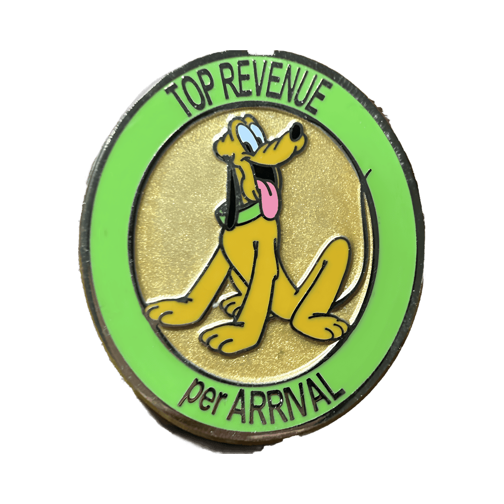 Disneyland Travel Company Top Revenue per Arrival Aware Pin - Pluto Disney pin