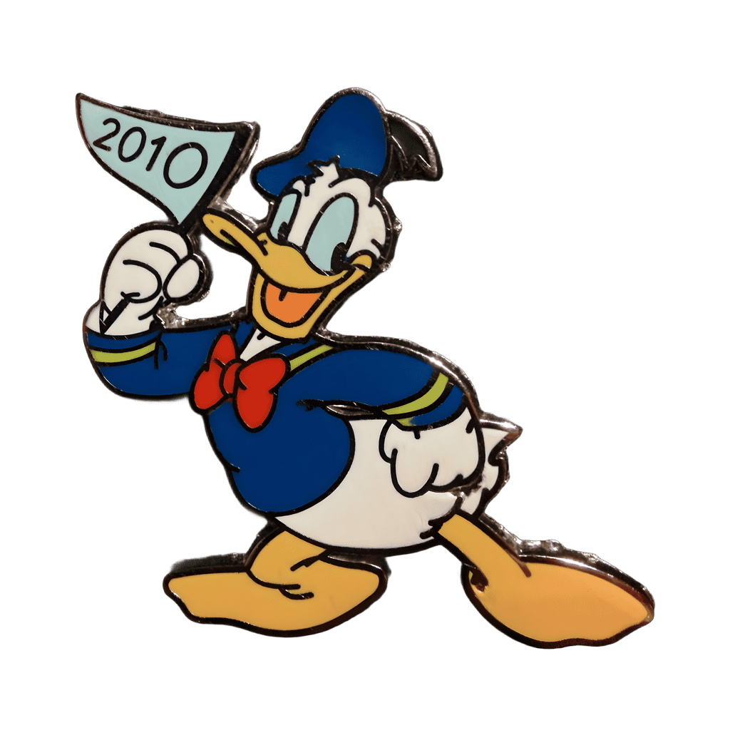 Donald Duck with 2010 pennant Disney pin