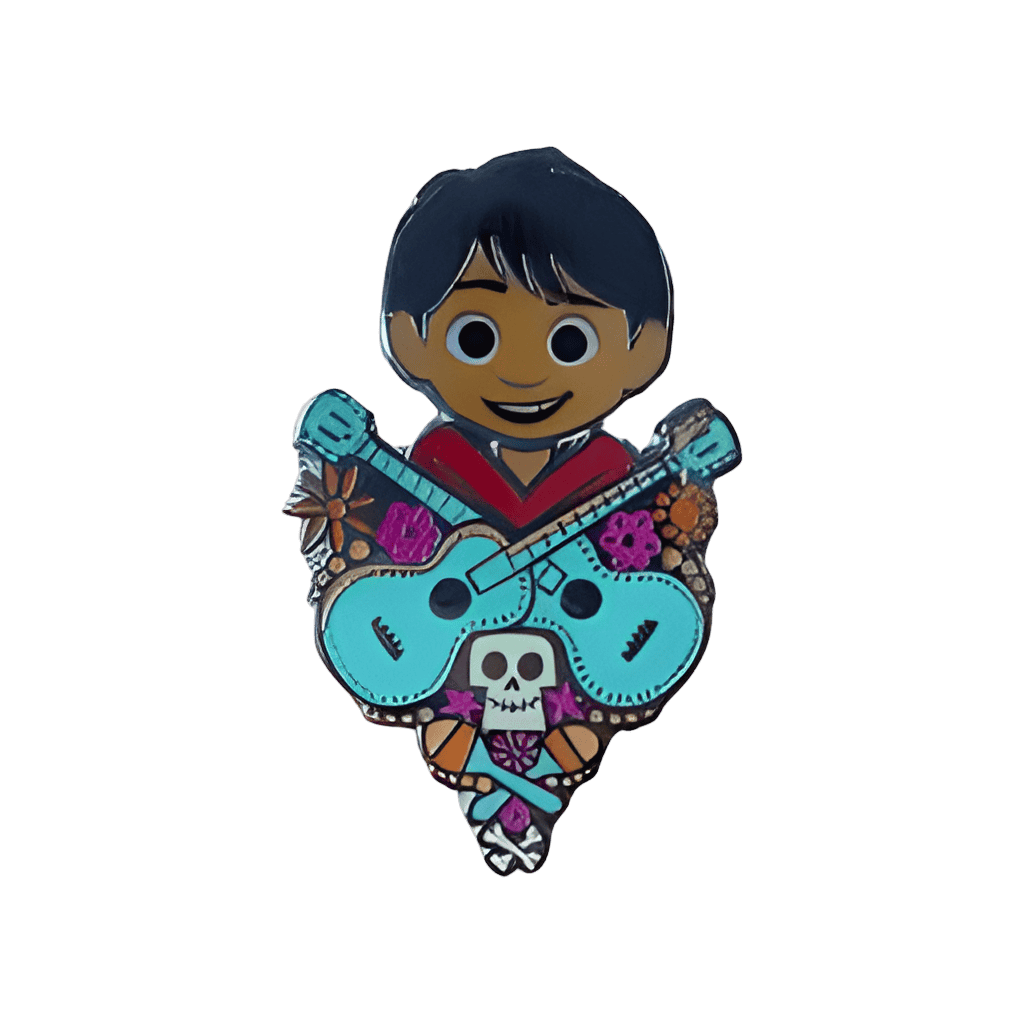 Miguel with guitars Disney pin