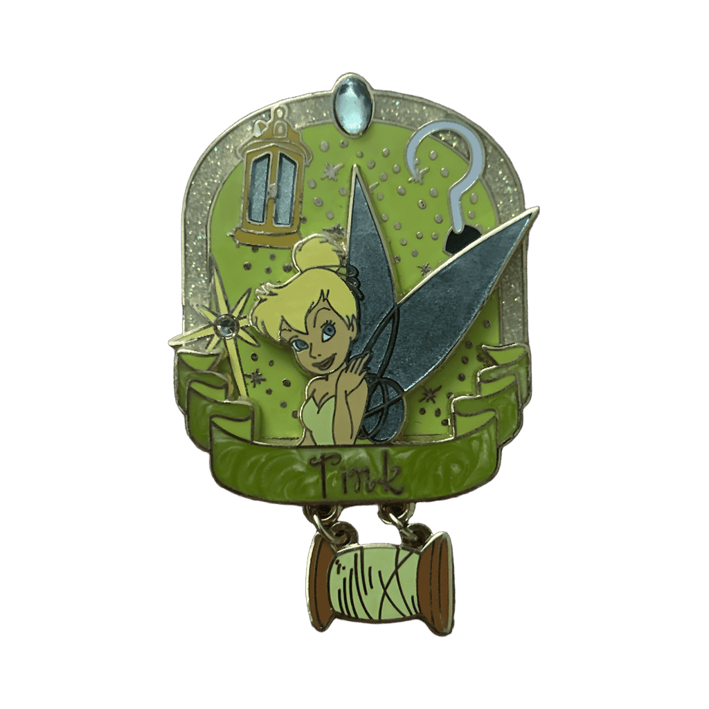 Tinker Bell Dangling Spool of Thread Disney pin