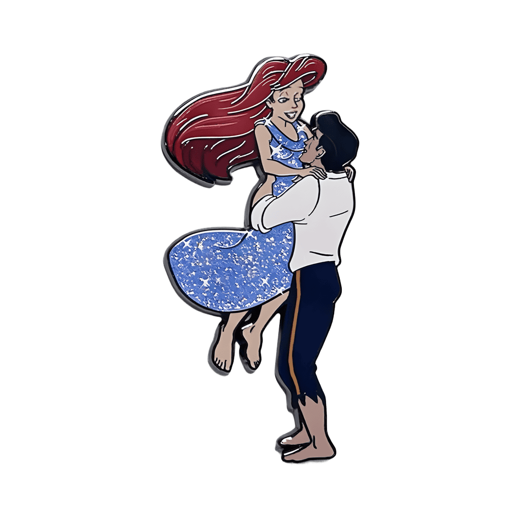 Glitter Dress Ariel & Prince Eric #1816 Super Rare Disney pin