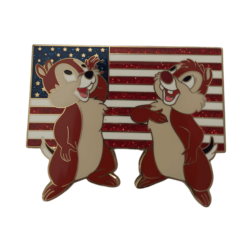 Patriotic Chip & Dale Disney pin