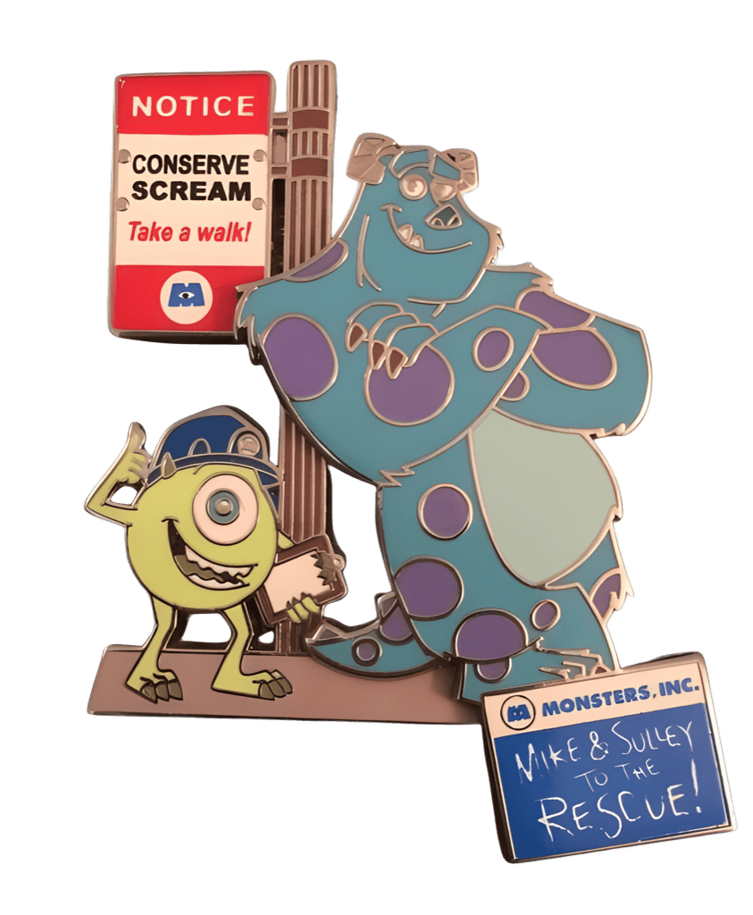 Mike and Sulley to the Rescue Disney pin