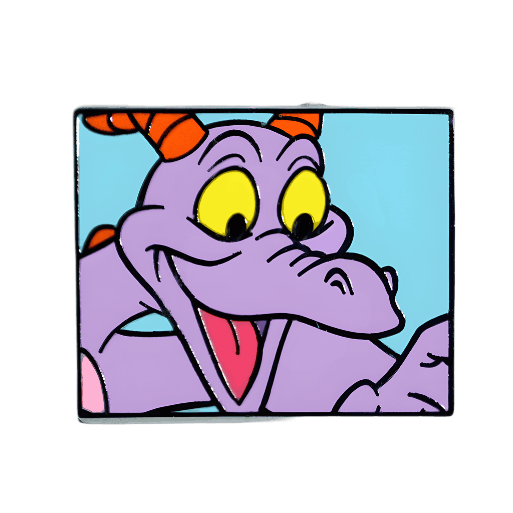 Figment with Arm Up (Blue Background) Disney pin