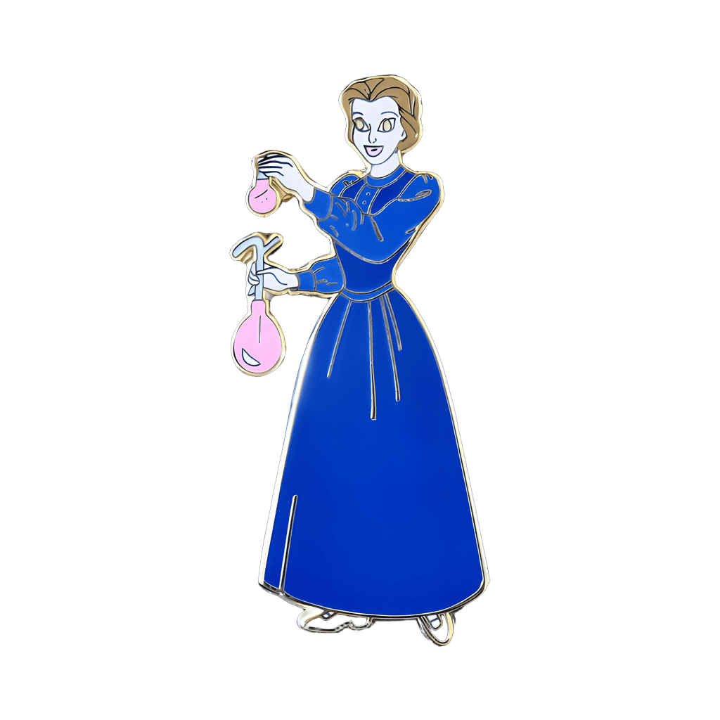 Belle as Marie Curie Disney pin