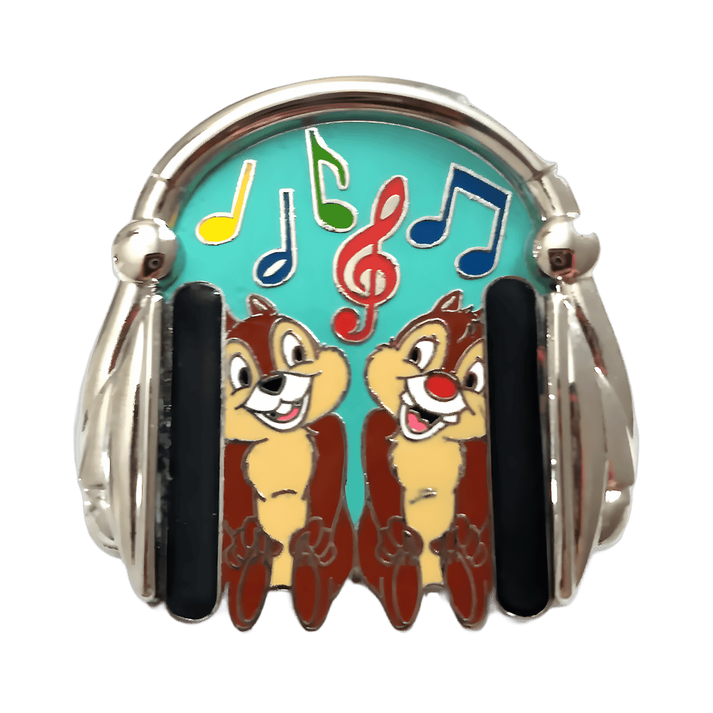 Chip and Dale Headphones Disney pin