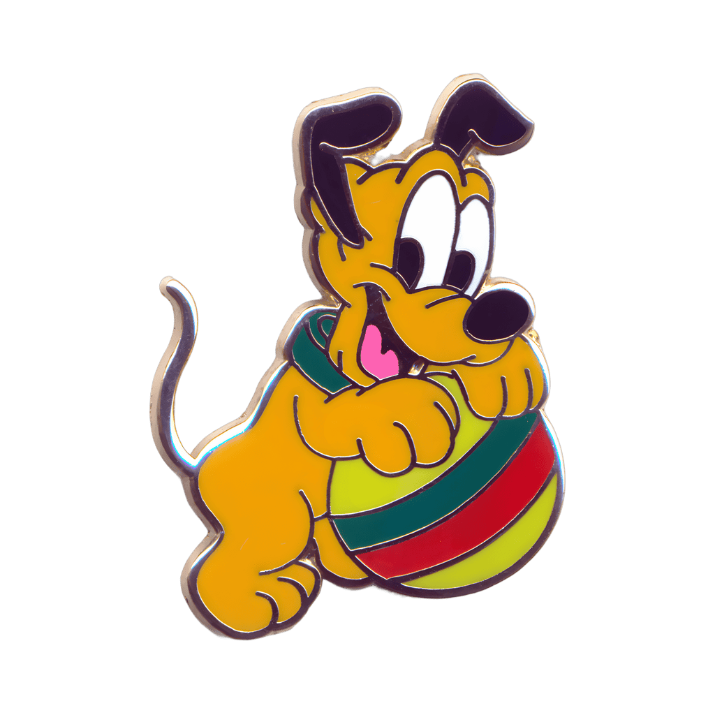 Pluto with ball Disney pin