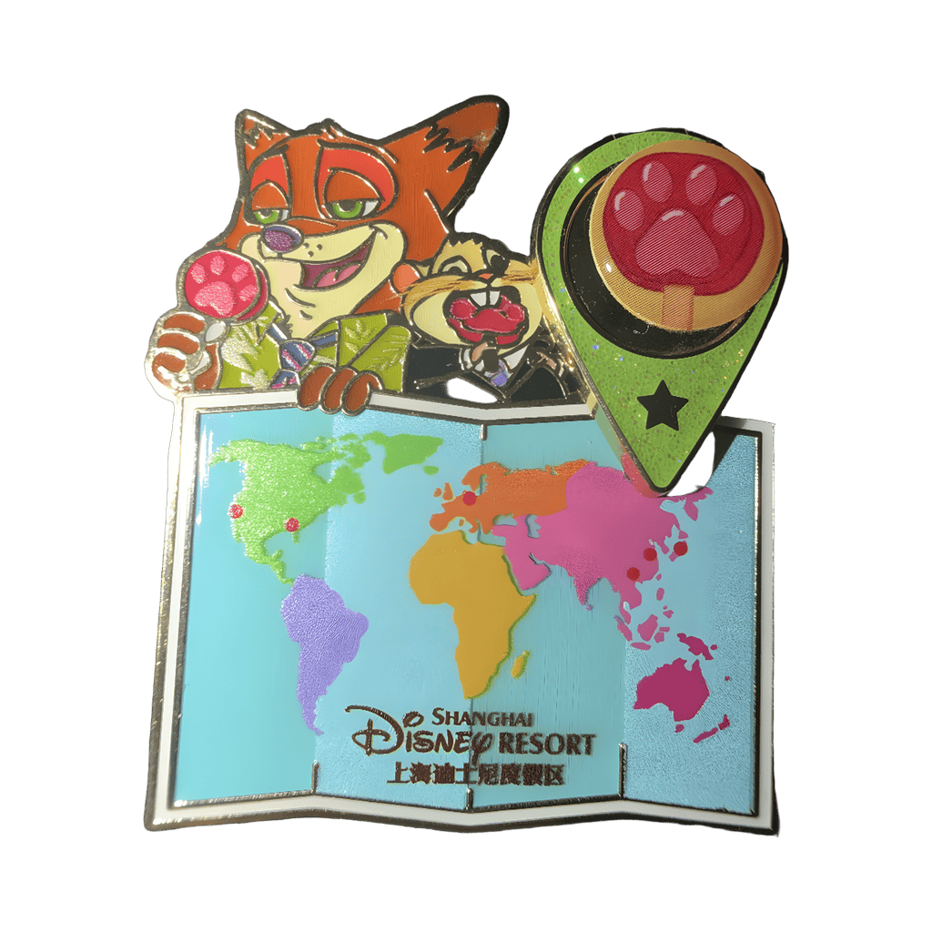 Nick Wilde Hamster maps Shanghai Disney pin