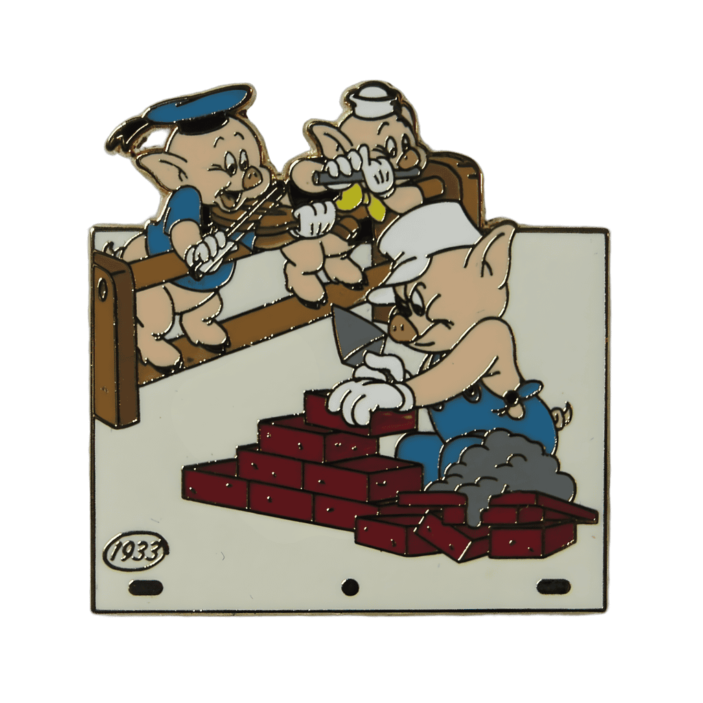 Fifer, Fiddler and Practical Pig - 1933 Disney pin